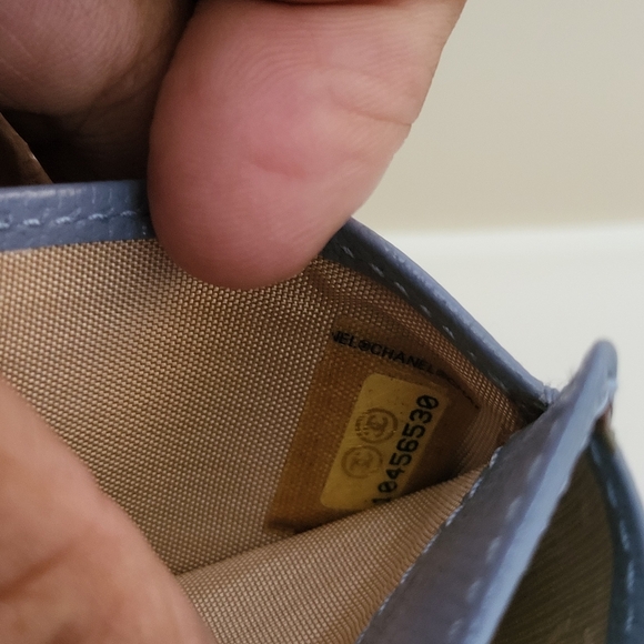 Authentic Chanel Vintage Blue Leather Timeless Long Button Wallet - Picture 12 of 16